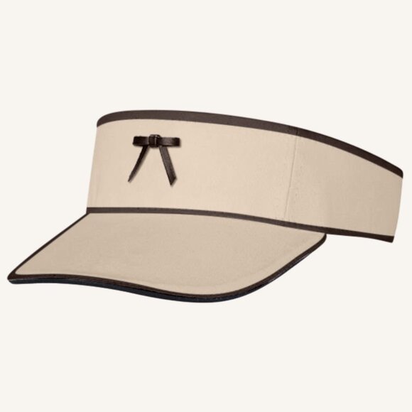 M.A.M.A. Bow Collection - Women's Visor Hat | Beige - Picture 1 of 1